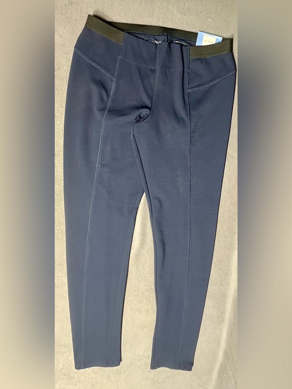 Simply Vera Vera Wang Navy Jeggings with Olive Waistband